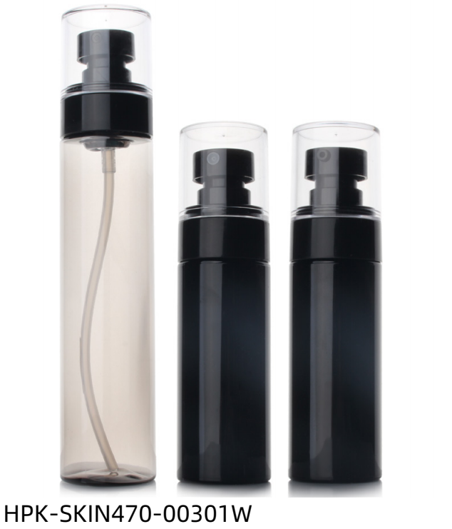Black & Black Semi-transparent Plastic Spray Bottle
